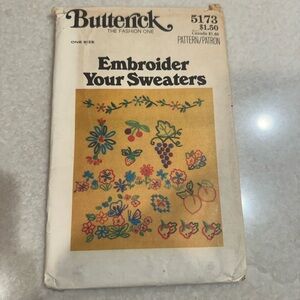 Butterick Embroider Your Sweaters Pattern
